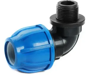 อุปกรณ์ PP ข้อต่อเกลียวตัวผู้แรงดันสูง20มม. x 3/4ไม่ต้องยุ่งยากติดตั้งท่อ HDPE ความหนาแน่นสูง - Product Image 2