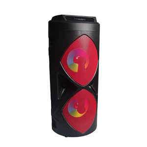 Mini haut-parleur portable Bluetooth 2x4 pouces pour DJ, avec super basses 12W, lumière LED pour utilisation en extérieur, fonctionne sur batterie - Product Image 4