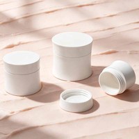 Nouveau design, vente en gros, pot rond vide en PP, pot de vernis à ongles noir brillant, pot de gel de construction 10g 15g 30g 50g, pot rond en plastique PP pour vernis gel