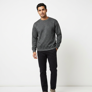 Sudadera con capucha de algodón 100% grueso para hombre, talla grande, corte regular, con cremallera, forro polar, ideal para invierno, FINER - Product Image 1