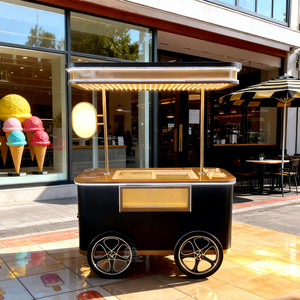 Vitrina expositora de gelato, carrito móvil de helados para venta ambulante con congelador - Product Image 1