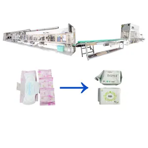 260mm 285mm Two Size Easy Pack Semi Servo Sanitary Napkin Machine Production Line With Sanitary Pad Raw Materials Provide