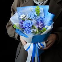 Bouquet éternel Lovebay pour la fête des mères avec boîte cadeau, fleurs éternelles, roses conservées longue durée, bouquet de fleurs éternelles