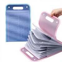 Pochette d'examen A4 grande capacité, verticale, portable, type accordéon, pour rangement de documents, multi-couches, pour étudiants, organiseur de matériel