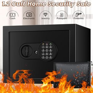 Nhà Máy Sản Xuất Thép Kim Loại Chống Cháy Két Cho Nhà Văn Phòng Khách Sạn Sử Dụng Khóa Điện Tử Tùy Chọn Cho Tiền & Đồ Trang Sức Lưu Trữ - Product Image 6