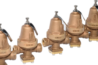 Vanne régulatrice de pression à action directe en laiton forgé OEM personnalisée, diaphragme en bronze phosphoreux, 600 PSI BOWLING