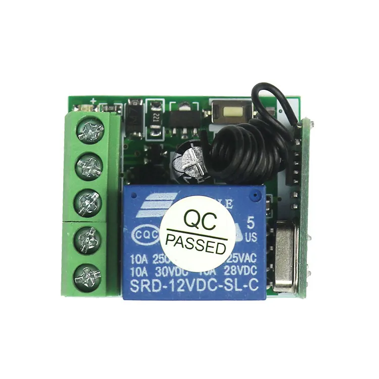 315mhz 433 MHZ modulo ricevitore 433 Mhz telecomando Wireless interruttore DC 12V 1CH relè per il codice di apprendimento trasmettitore remoto