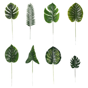 Mini fleur de soie en forme de feuille, aromathérapie, micro-écologique, bouteille de décoration de bureau avec feuilles artificielles de Monstera et de patate douce sauvage - Product Image 1