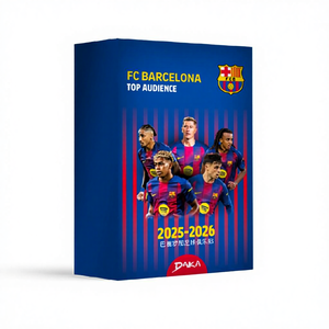 การ์ดสะสมเซ็นเซ็นชื่อเมสซี่ ซัวเรซ เนย์มาร์ โรบิโน่ นักฟุตบอลชื่อดัง 20 กล่อง ขายส่ง DAKA 2025-26 บาร์เซโลน่า รุ่น TOP AUDIENCE - Product Image 1