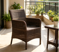 Meubles de villégiature en osier chaise de salle à manger en plastique canne hôtel moderne de luxe chaise en rotin pour restaurant en plein air