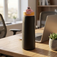 Gobelet isotherme en acier inoxydable avec paille, anti-fuite et portable pour le camping, les voyages, la salle de sport et les activités de plein air