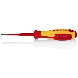 KNIPEX-Tournevis 98 25 01 SL (Slim) pour vis à empreinte croisée Pozidriv®Tournevis isolés VDE 1000V brunis - Product Image 1