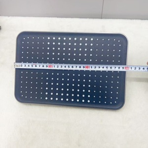 Rectangular Plastic Top <b>Spray</b> Shower Head Wall <b>Mount</b> Modern Design Durable Gunmetal Sprayer Kit 8002 - Product Image 1