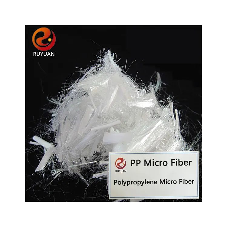 Ruyuan-Microfibra de polipropileno químico para hormigón, para añadir fibras de construcción PP