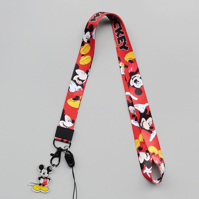Lovely Cartoon Mouse Duck Phone Neck Accessories Lanyards Wholesale Anti-Lost Card Holder Pendant Portable Satin Lanyard Widget Image 4