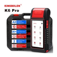 Version Globale KINGBOLEN K6 Pro Outil de Diagnostic Automobile OBD2 avec Écran LCD pour Vérification du voyant du moteur, Alimentation par Batterie 12-24V, Connectivité USB