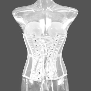 Corset sexy pour femmes à 15 baleines, lingerie bustier respirante avec soutien-gorge à lacets en dentelle et jarretelles pour les mariées et la confection de robes - Product Image 4