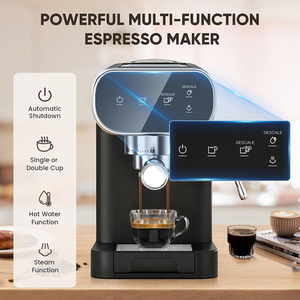 Профессиональная кофемашина для приготовления капучино эспрессо, фабричная индивидуальная домашняя кофемолка 20 бар с кофемолкой - Product Image 3