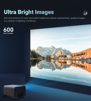 Projecteur LED sans fil portable L015 avec mise en miroir automatique du téléphone et Wi-Fi pour le camping et l'utilisation en voiture