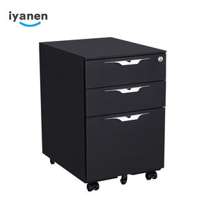 خزانة متحركة من IYANEN بثلاثة أدراج، خزانة فولاذية لتخزين الملفات المكتبية مع عجلات - Product Image 6
