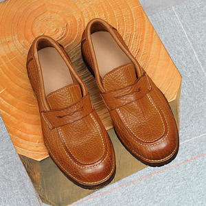 Zapatos de hombre de cuero genuino de alta calidad, modernos, transpirables, impermeables, con amortiguación, para oficina, carrera, zapatos de vestir sin cordones y Oxfords. - Product Image 3