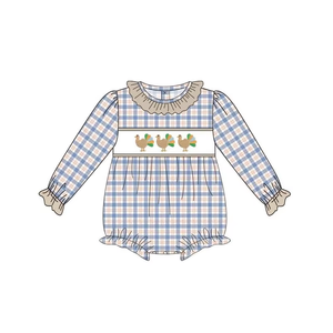 Conjuntos de Ropa Bordada con Diseño de Pavo para Bebés y Niños, de Algodón, Manga Larga, 2 Piezas, Vestido Tipo Romper, Ropa Casual para Niños y Niñas, Conjuntos a Juego para Hermanos - Product Image 5