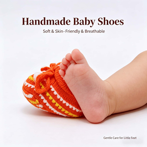 Chaussures Souples et Douces pour Bébé Unisexe Premiers <span class=keywords><strong>Pas</strong></span> |   Chaussons tricotés à la main pour bébé, en coton uni respirant, faciles à enfiler - Product Image 4