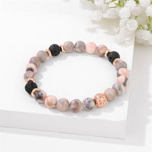 Nouveau gros lave Yoga diffuseur d'huile essentielle anniversaire et fête des mères cadeaux rose zèbre jaspe pierre naturelle bracelet perlé - Product Image 2
