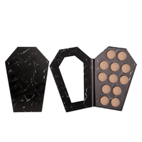 Palette de fards à paupières cosmétiques véganes haute pigmentation pour Halloween, personnalisable avec logo, DIY, 12 couleurs, palette cercueil Halloween