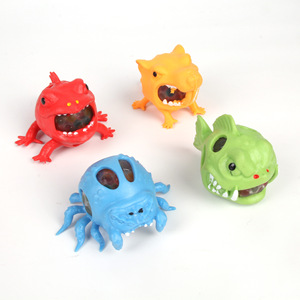 Nouveauté en promotion : Jouets anti-stress en TPR en forme d'animaux (Requin, Raisin) à presser, à étirer, à modeler, à rebond lent et doux pour enfants - Product Image 3