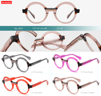 FEROCE-Montures de lunettes rondes colorées en acétate pour femmes, dernier modèle, pour lunettes