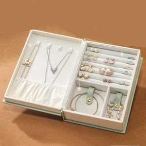 Lanzamiento de un nuevo producto: Estuches creativos para joyas tipo libro, estuche de exhibición de joyas de PU para joyería. - Product Image 4