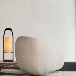 <span class=keywords><strong>Lampadaire</strong></span> moderne à cadre en bois de style oriental avec abat-jour en tissu | Luminaire élégant pour salon, chambre à coucher, hôtel - Product Image 5