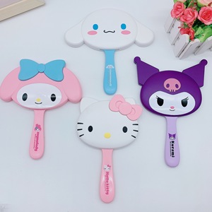 Miroir de poche KT avec peigne Kuromi My Melody Cinnamoroll, miroir de maquillage portable pour enfants et filles, ensemble miroir et peigne - Product Image 5