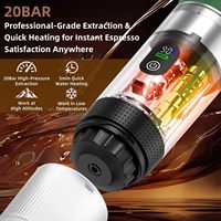 Cafetera Espresso Portátil de Fábrica con Calentamiento Automático, Fácil de Limpiar, Pantalla LED, Mini Cafetera de Cápsulas para Viajes en Auto, RV, Camping, OEM
