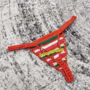 STOCK 3 색 반도 튜브 탑 크로 셰 끈 비키니 건방진 마이크로 수영복 - Product Image 6