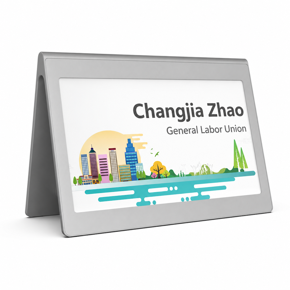 7.4 Inch A Type Full Color Double Sided Electronic Desk Nameplate ...