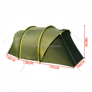 Tente tunnel familiale pour le <span class=keywords><strong>camping</strong></span> en plein air, deux chambres, un salon, imperméable et résistante au soleil - Product Image 2