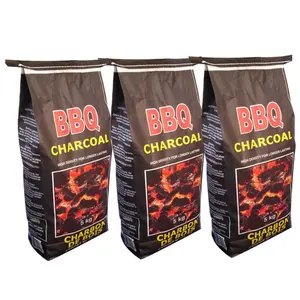 Paper Bag 25kg 2022 New High Quality 1kg 2kg 5kg 10kg 20kg 25kg Kraft Paper Laminated Pp Woven Bag Packing Charcoal For Barbecue BBQ Carbon