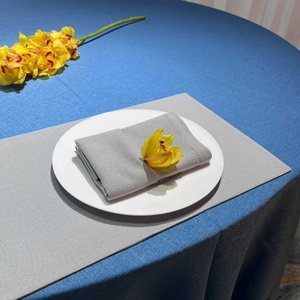 300Color Available Cotton-Polyester <b>Tablecloth</b> for Wedding Thicken Fabric Handmade Linen Polyester Woven Heavy Fabric - Product Image 5