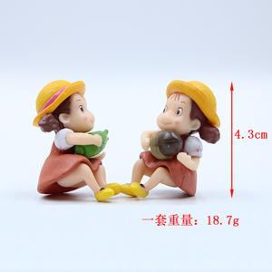 Figurines d'action miniatures en PVC de Totoro, la fille mignonne, du studio de cinéma japonais Studio <span class=keywords><strong>Ghibli</strong></span>, Hayao Miyazaki, poupées miniatures, décoration de jardin - Product Image 3