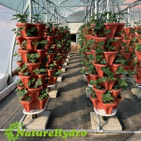Vente chaude auto-arrosage extérieur durable tour planteurs jardin vertical systèmes de pots empilables