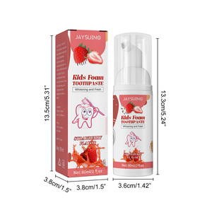 Pasta de dientes de espuma para blanquear los dientes con 3 sabores de alta calidad de etiqueta privada para el cuidado de la salud bucal de los niños - Product Image 1