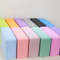Brique de yoga EVA en mousse haute densité, blocs d'étirement fitness personnalisables en plusieurs couleurs