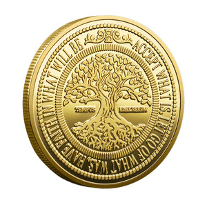 3D 浮雕镀金锌合金纪念币“一切都会过去的”主题 2 种颜色可选 哲学 EDC - Product Image 2