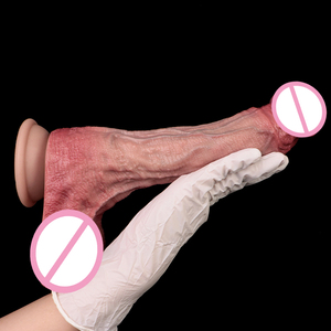 Sensación de experiencia realista de la piel de simulación del consolador masculino usando un proceso de doble capa con ventosas adecuado para homosexuales - Product Image 2