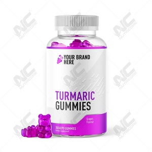 Meilleures ventes Gummies au curcuma avec étiquette personnalisée Saveur de raisin Complément alimentaire pour soutenir l'immunité - Product Image 1
