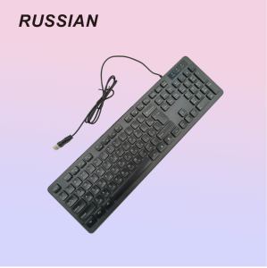 คีย์บอร์ดแบบมีสายหลายภาษา รองรับรูปแบบแป้นพิมพ์ภาษารัสเซีย อาหรับ ฝรั่งเศส อิตาลี เยอรมัน เดนมาร์ก และไทย สำหรับใช้งานในสำนักงาน/ที่บ้าน - Product Image 2