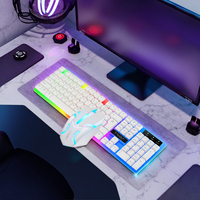 OEM TF230 professionnel 104 touches clavier arabe souris Combo filaire de jeu USB 2.0 rétro-éclairé LED étanche pour ordinateur de bureau