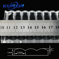 Panneau en plastique à rayures épaisses Concave Clear Fluted Ribbed Acrylic Textured Sheet Interior Decoration Acrylic Sheet